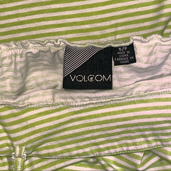 Volcom Dress. Green and White Striped - Picture 2 of 2